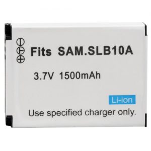 1500mAh SLB-10A 3.7V Rechargeable Li-ion Battery for Samsung L100 L200 L210 SL620 SL820 TL9