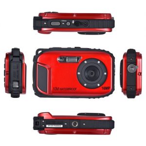 16MP 2.7" LCD Waterproof Digital Video Camera Mini Camcorder DV Underwater Max 10M Diving 8X Digital Zooming Face Detection