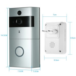 1*720P WiFi Visual Intercom Door Phone+3*Wireless Doorbell Chime