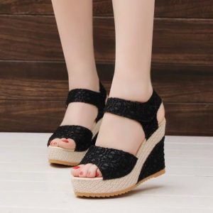 18 Fashion Professional Women's Sandals Fish Mouth With Thick Lace Cake With New Women's Shoes