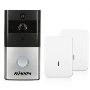 1*KKmoon 720P WiFi Visual Intercom Door Phone+2*Wireless Doorbell Chime