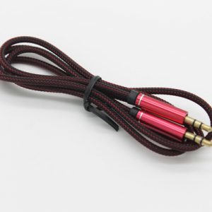 1m/3ft 3.5mm fish silk braided fabric male to male aux audio cable cord by dhl 100+