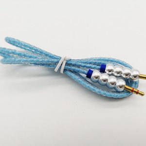 1m/3ft od 3.0 3.5mm bling bling cable pearl plug male to male aux audio cable via dhl 200+