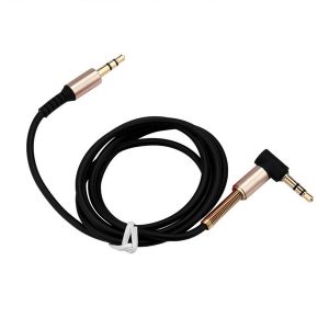 1pc 3.5mm jack elbow to male stereo headphone car aux audio extension cable for listening music y20