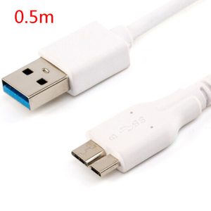 1pc 50/100cm usb 3.0 cable plastic black mini usb male a to micro b data cables cord lead for external hard drive disk