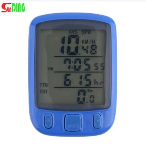 1pc sunding sd 563b waterproof lcd display cycling bike bicycle computer odometer speedometer with green backlight