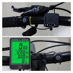 1pcs outdoor bicycle luminous large screen bicycle speedometer code table riding speedometer bike computer waterproof