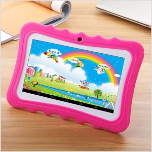 2018 kid educational tablet pc 7 inch screen android 4.4 allwinner a33 quad core 512mb ram 8gb rom dual camera wifi kids tablet pc mq5