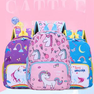 2019 children school backpacks canvas kids carton backpacks preppy school bags for boys girls pupils student book bag