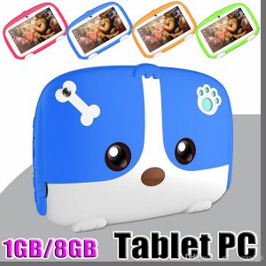 2019 kids brand tablet pc 7" 7 inch quad core children cute cartoon dog tablet android 6.0 allwinner a33 google player 1gb ram 8gb rom