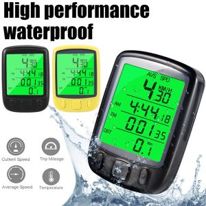 2032 cycling supplies wireless bicycle speedometer waterproof riding equipment odometer clock 2 colour dropshipping satch