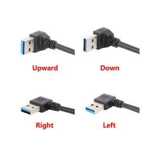 20cm usb 3.0 right / left /up/down angle 90 degree extension cable male to female adapter cord usb cables