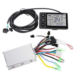 24v/36v/48v 250w/350w electric bike scooter controller with lcd display speed for bldc motor scooter e bike accessories 2pcs