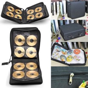 288Pcs Disc CD DVD Case Storage Bag Holder Carry Box Record Binder Sleeves Rack Storage Container