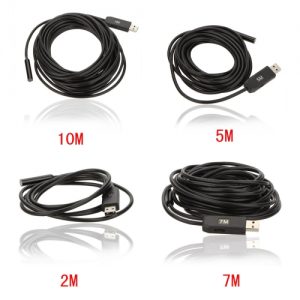 2MP Waterproof 9mm USB Inspection Camera Borescope Endoscope Snake Scope 6LEDs 7M Cable