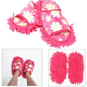 2Pcs Dusting Dust Mop Broom Cleaning Slippers Lazy Shoes Room Floor Cleaner