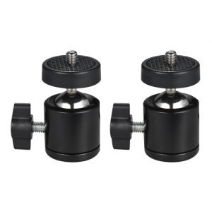 2pcs 360 Degree Rotating Swivel Mini Tripod Ball Head with 1/4" Screw Thread Base Mount for DLSR Camera Camcorder LED Light Bracket