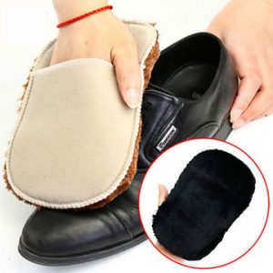 2pcs Multifunctional Soft Plush Wipe Shoes Mitt Brush Cleaning Gloves Shoes Care Tool