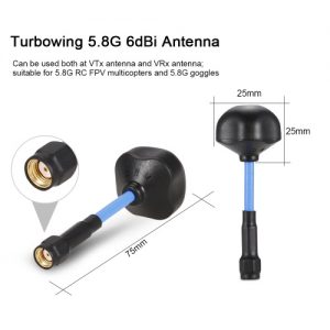 2pcs Turbowing 5.8G 6dBi Mini Mushroom Antenna VTx/VRx RP-SMA for VR Goggles QAV250 210 Racing Drone Quadcopter