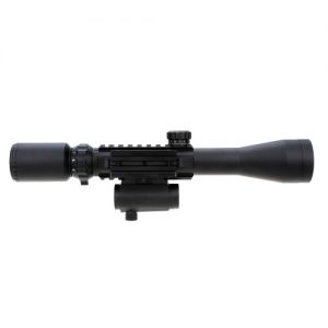 3-9X40EG Red Green Illuminated Tactical Riflescope + Red Laser Sight + Holographic Dot Sight