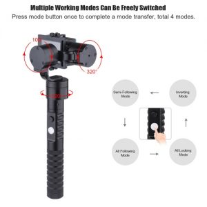 3-Axis Handheld Gimbal Brushless Action Camera Gyro Stabilizer for GoPro Hero 4/3+/3 for Xiaoyi AEE SJCAM Action Camera of Similar Size