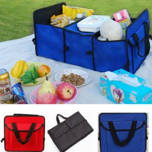 3 Layers Car Folding Storage Box Outdoor Pack Insulation Storage Bags Car Trunk Storage Container