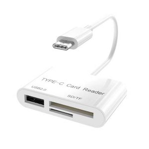 3 in 1 usb card reader adapter type c cable sd micro sd tf camera connection for macbook pro type-c port