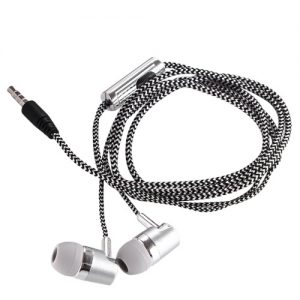 3.5mm Wired Headphone In-Ear Headset Stereo Music Smart Phone Earphone Earpiece In-line Control Hands-free with Microphone Blue