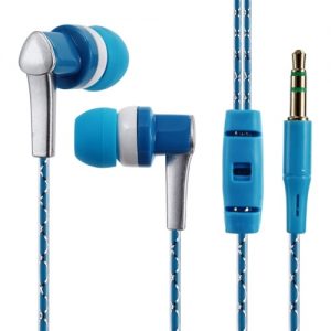 3.5mm Wired Headphone In-Ear Headset Stereo Music Smart Phone Tablet PC Earpiece Earphone Cable Blue