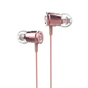 3.5mm Wired Headphones In-Ear Headset Stereo Music Smart Phone Earphone Metal Earpiece In-line Control Hands-free with Microphone