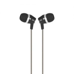 3.5mm Wired Headphones In-Ear Stereo Music Headsets Line Control Earphone Hands-free with Microphone Black for 3.5mm Audio Devices