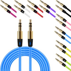 3.5mm auxiliary cable audio cable male to male flat aux cable for mp3 moblie phone car