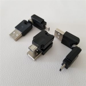 360 degree usb micro b male to usb a male adapter rotation car converter connector for car music mobile phone mp3 mp4