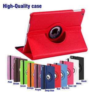 360 rotating leather case smart cover for ipad pro 9.7 air3 air 2 3 4 5 6 7