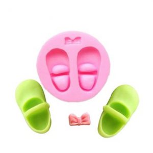 3D Baby Shoes Shape Silicone Cake Fondant Mold Baby Shower Party Events Cake Pastry