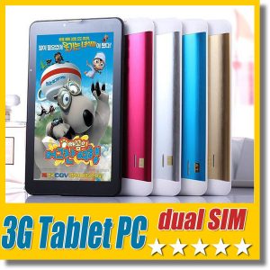 3g dual sim tablet pc 8gb quad core 7 inch 1024*600 screen bluetooth gps android 4.4 dual camera wifi phablet