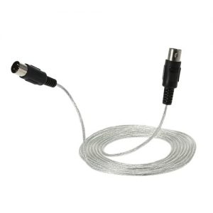 3m / 10ft MIDI Extension Cable 5 Pin Plug Male to Male Connector Silver for MIDI devices