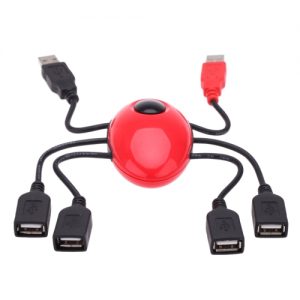 4 Port USB 2.0 High Speed HUB Expansion Splitter Adapter 480 Mbps Spider Animal Shape for PC Laptop Notebook Computer Peripherals Accessories