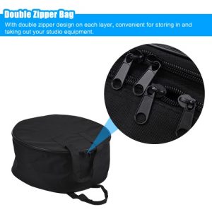 41cm Beauty Dish Carry Case Bag Studio Equipment Bag Two-layer Design Drum Style with Honeycomb Grid Divider (40-42cm)