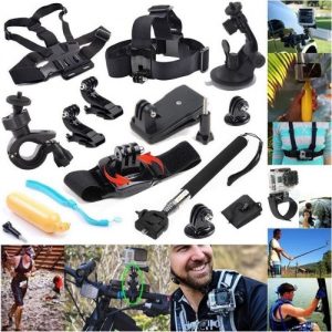 49-in-1 Accessories Kit for GoPro Hero5 Black Hero5 Session Hero 4 Hero Session Accessory Bundle Set for GoPro Hero3+ 3 2 1 SJ4000 Cam Xiaomi Skiing Cycle Hiking Outdoor Sport Accessories