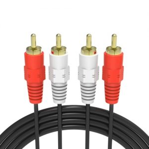 5 Meter Gold Plated RCA Audio Cable 2 RCA Male to 2 RCA Male AV Cable for DVD TV CD Sound Amplifier Black