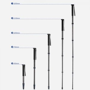 5-Section Telescopic Carbon Fiber Lightweight Photography DSLR Camera Monopod Unipod Walking Stickfor Nikon Canon Pentax Olympus Elders