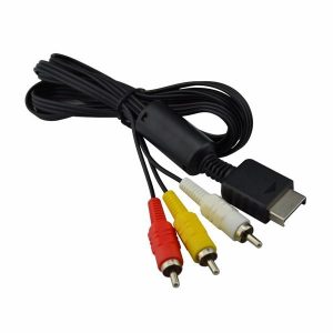 500pcs a lot audio video av cable to rca for playstation for ps3 for sony full needle