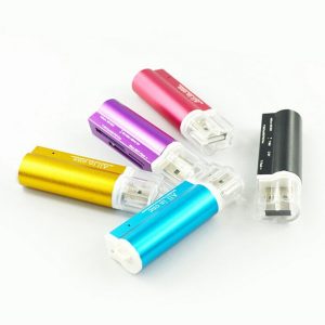 500pcs lighter shaped all in one usb 2.0 multi memory card reader for micro sd/tf m2 mmc sdhc ms dhl