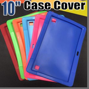 50pcs anti dust kids child soft silicone rubber gel case cover for 10" 10.1 inch a83t a33 a31s android tablet pc mid dhl