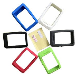 50pcs bike computer silicone rubber protect case & lcd screen film protector for wahoo elemnt / elemnt bolt / mini wholesale