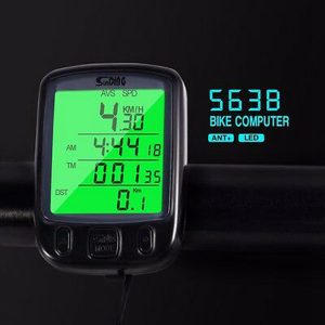 563b waterproof lcd display cycling bicycle computer odometer speedometer cycling speedometer with green lcd backlight zza616-1 60pcs