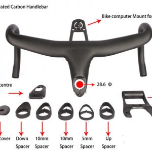 5d full carbon integrated drop bar road bicycle handlebar 28.6mm ud weave with bike computer mount ing