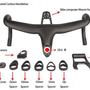 5d full carbon integrated drop bar road bicycle handlebar 28.6mm ud weave with bike computer mount ing