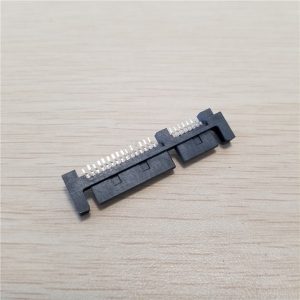 5pcs sata hard drive 90 degree interface smt connector 7pin + 15pin male socket 22pin pcb to h : 1.4mm